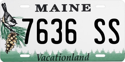 ME license plate 7636SS