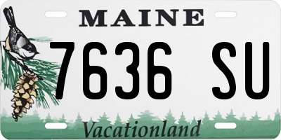 ME license plate 7636SU