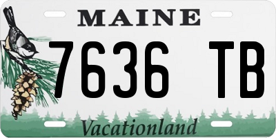 ME license plate 7636TB