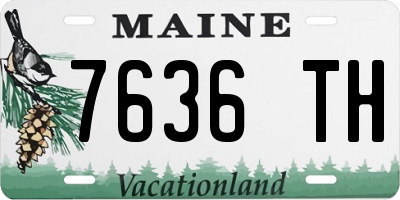 ME license plate 7636TH