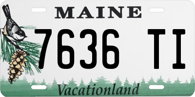 ME license plate 7636TI