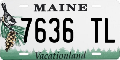 ME license plate 7636TL