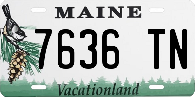 ME license plate 7636TN