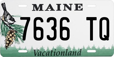 ME license plate 7636TQ