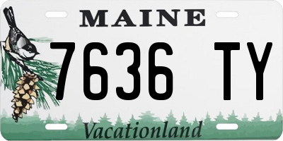 ME license plate 7636TY