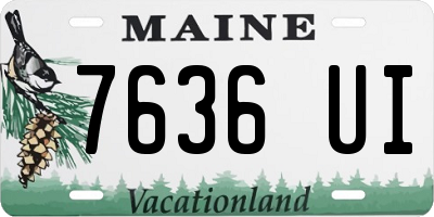 ME license plate 7636UI