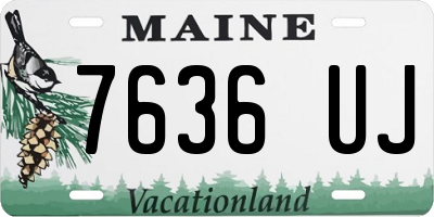 ME license plate 7636UJ
