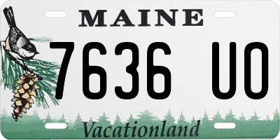 ME license plate 7636UO