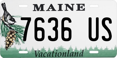 ME license plate 7636US