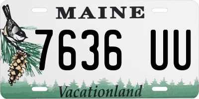 ME license plate 7636UU