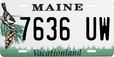 ME license plate 7636UW