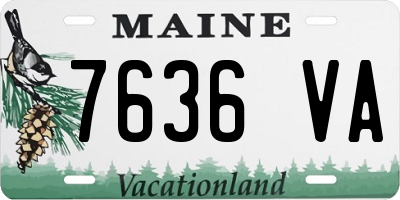 ME license plate 7636VA