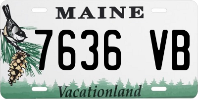 ME license plate 7636VB
