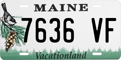 ME license plate 7636VF