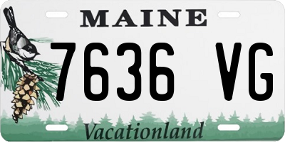 ME license plate 7636VG