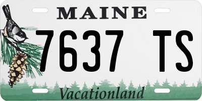 ME license plate 7637TS