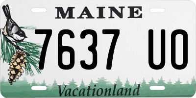 ME license plate 7637UO