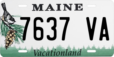 ME license plate 7637VA