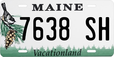 ME license plate 7638SH