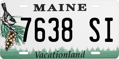 ME license plate 7638SI
