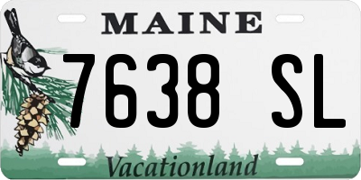 ME license plate 7638SL