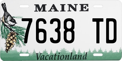ME license plate 7638TD