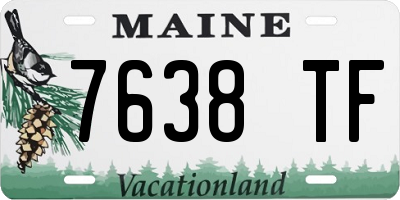 ME license plate 7638TF