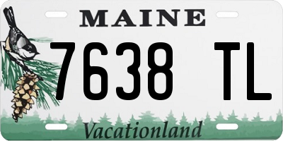 ME license plate 7638TL