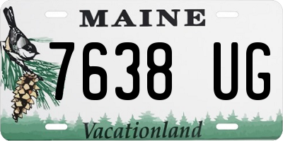 ME license plate 7638UG