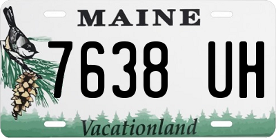 ME license plate 7638UH