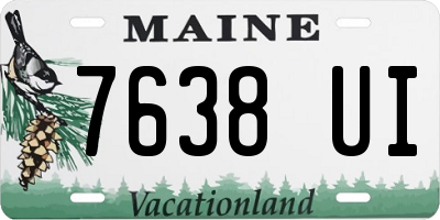 ME license plate 7638UI