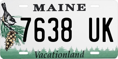 ME license plate 7638UK