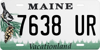 ME license plate 7638UR