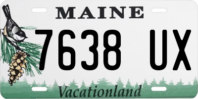 ME license plate 7638UX