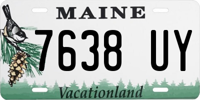 ME license plate 7638UY