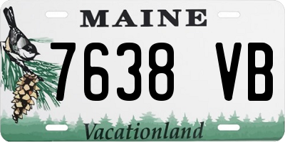 ME license plate 7638VB
