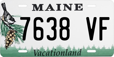 ME license plate 7638VF
