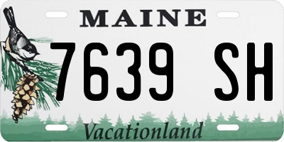 ME license plate 7639SH