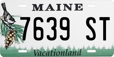 ME license plate 7639ST