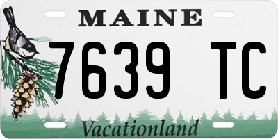 ME license plate 7639TC