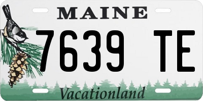 ME license plate 7639TE