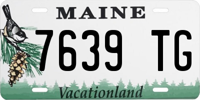 ME license plate 7639TG