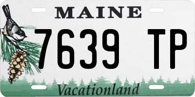 ME license plate 7639TP