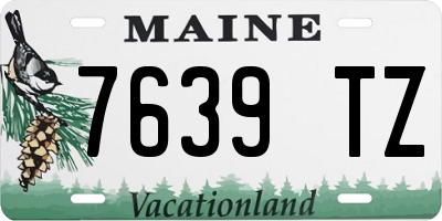 ME license plate 7639TZ