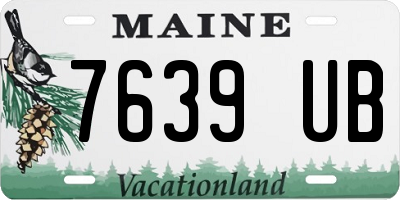 ME license plate 7639UB