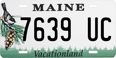 ME license plate 7639UC