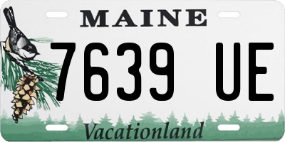 ME license plate 7639UE
