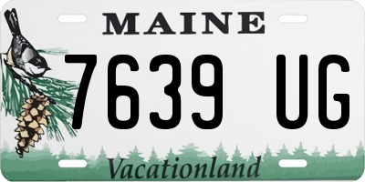 ME license plate 7639UG