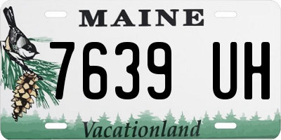 ME license plate 7639UH