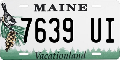ME license plate 7639UI